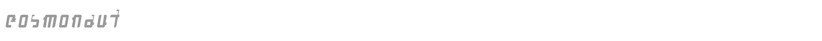 Cosmonaut font preview